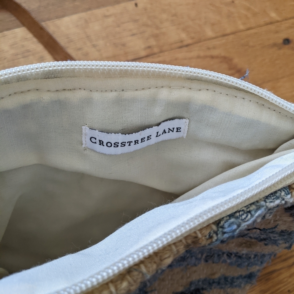 Crosstree Lane Upcycled Denim W/Leather Straps Purse/Bag - Picture 7 of 8